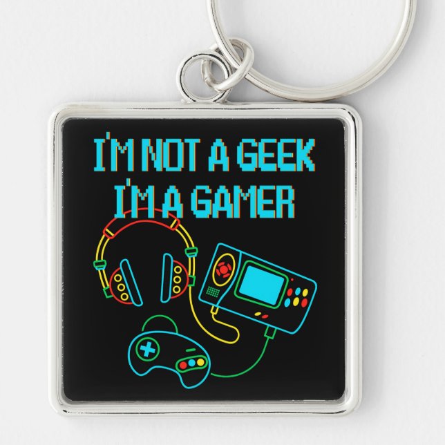 Porte-clés Gamer Retro Neon (Devant)