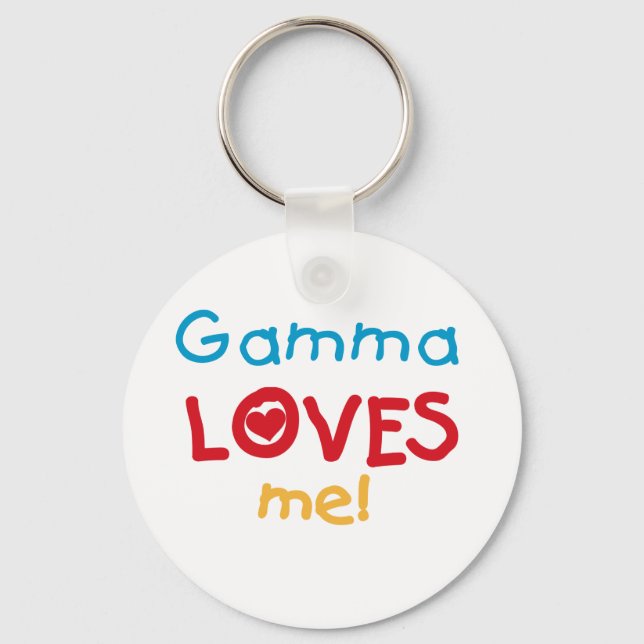 Porte-clés Gamma aime mes t-shirts et cadeaux (Recto)