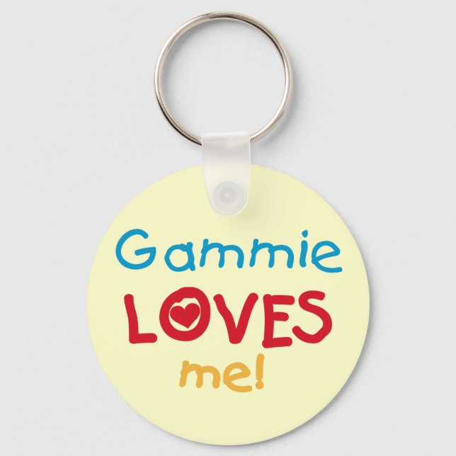 Porte-clés Gammie aime mes t-shirts et cadeaux (Recto)
