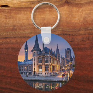 Porte-clés Gand, Belgique coucher du soleil