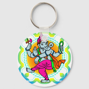 Porte-clés Ganesh dans Rainbow coloré design