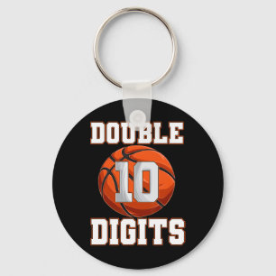 Porte-clés Garçon 10 ans Double Chiffres Sketll Anniversaire