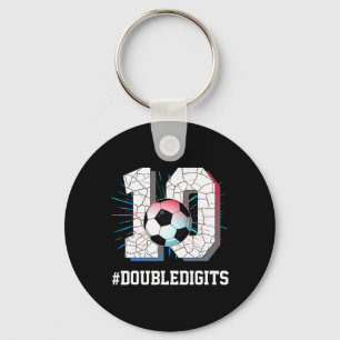Porte-clés Garçon de 10 ans 10 Double Chiffres Anniversaire F