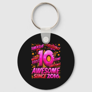 Porte-clés Garçon de 10 ans pour garçons 10e anniversaire gar