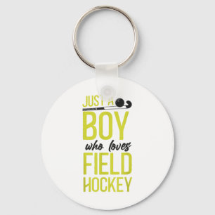 Porte-clés Garçon de hockey sur gazon Juste un garçon qui aim