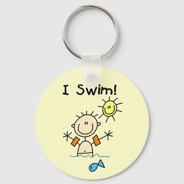 Porte-clés Garçon I Swim T-shirts et cadeaux (Recto)