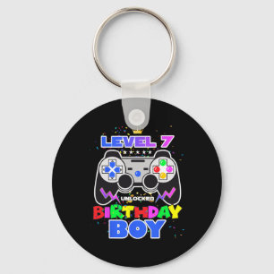Porte-clés Garçon Niveau 7 Débloqué Jeu Vidéo 7ème Anniversai
