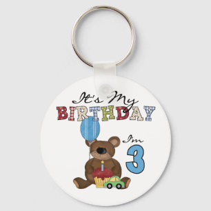 Porte-clés Garçon ours 3e anniversaire Tshirts et cadeaux