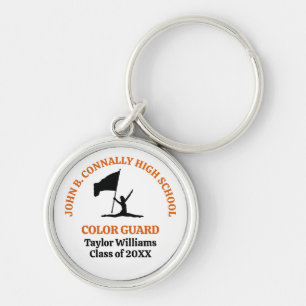 Porte-clés Garde de couleur personnalisée du lycée Orange