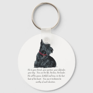Porte-clés Garde de Terrier Écossais - Chien MÂLE