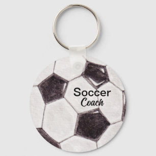 Porte-clés Garde-entraîneur de soccer personnalisé