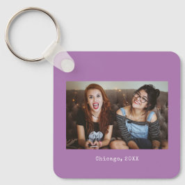 Porte-clés Garde photo minimaliste simple Lavender