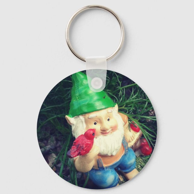 Porte-clés Garden Gnome dans ma chamomile#inmygarden (Recto)