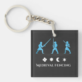 Porte-clés Gardes de sabre médiéval – Trois postures minimale