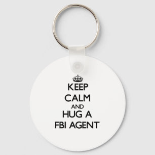 Porte-clés Gardez le calme et étreignez un agent du FBI