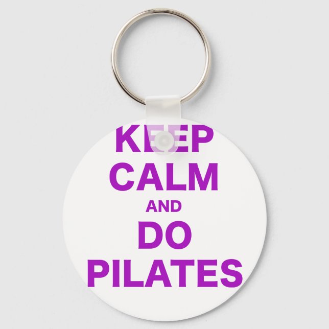 Porte-clés Gardez le calme et faites des Pilates (Recto)