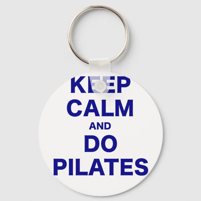 Porte-clés Gardez le calme et faites des Pilates (Recto)