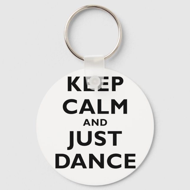 Porte-clés Gardez le calme et la danse juste (Recto)