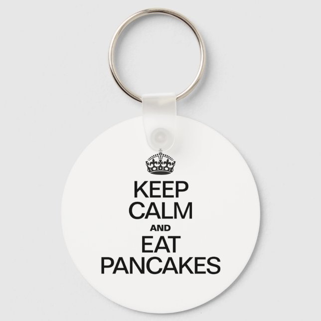 PORTE-CLÉS GARDEZ LE CALME ET MANGEZ DES PANCAKES (Recto)