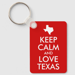 Porte-clés Gardez votre calme et aimez le Texas
