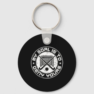 Porte-clés Gardien de hockey sur gazon cool Mon but est de ni