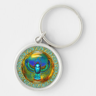 Porte-clés Gardien du Soleil et Cadre Stylé Cercle d'Or