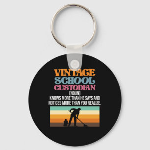 Porte-clés Gardien vintage de l'école Gardien auxiliaire