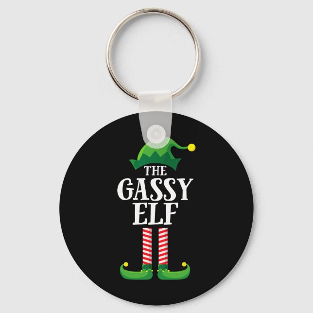 Porte-clés Gassy Elf Matching Family Group Christmas Party (Recto)
