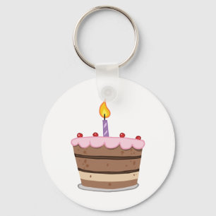 Porte-clés Gâteau d'anniversaire avec un Lit de bougie