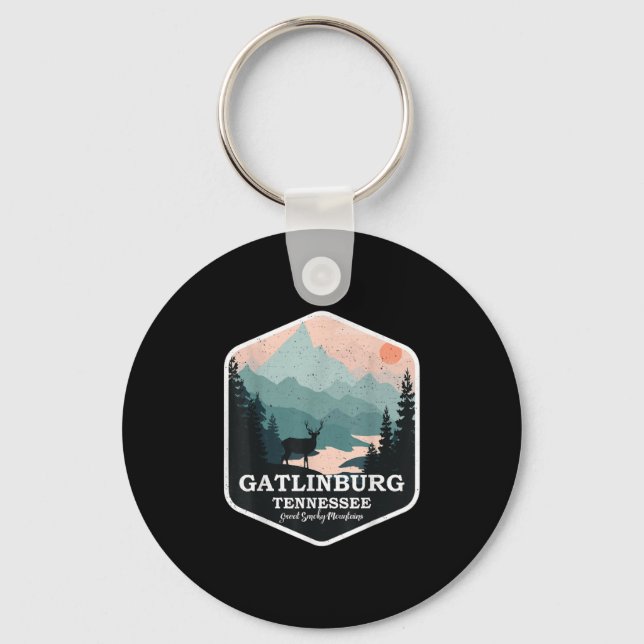 Porte-clés Gatlinburg Tennessee Great Smoky Mountains Hiking (Recto)