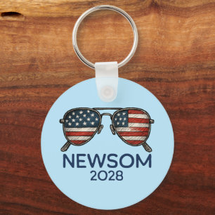 Porte-clés Gavin Newsom 2028 Pour Lunettes de soleil Présiden