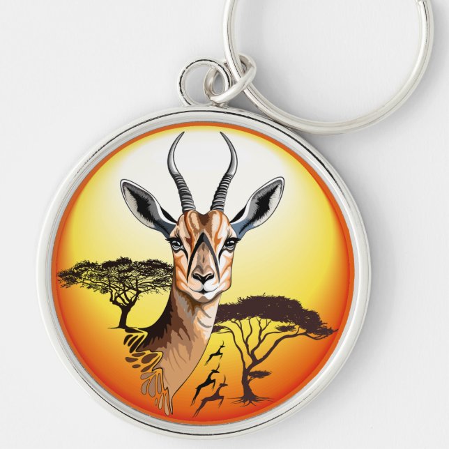 Porte-clés Gazelle Antelope africaine animal sauvage (Devant)