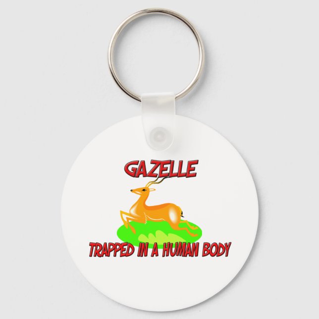 Porte-clés Gazelle piégée dans un corps humain (Recto)