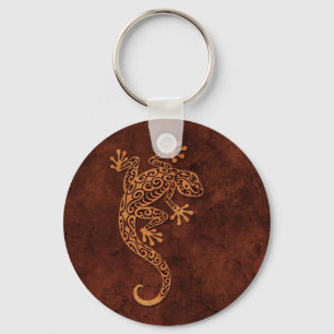 Porte-clés Gecko en pierre Brown d'escalade