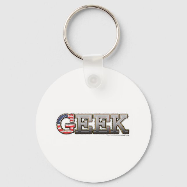 Porte-clés Geek américain (Recto)