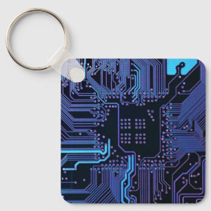 Porte-clés Geek Sortie carte de circuit électronique Nerd PCB