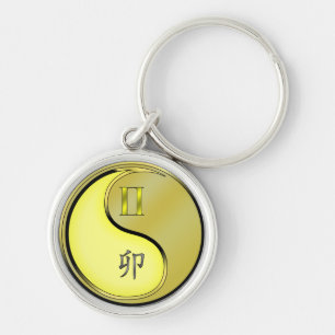 Porte-clés Gemini et lapin de métal