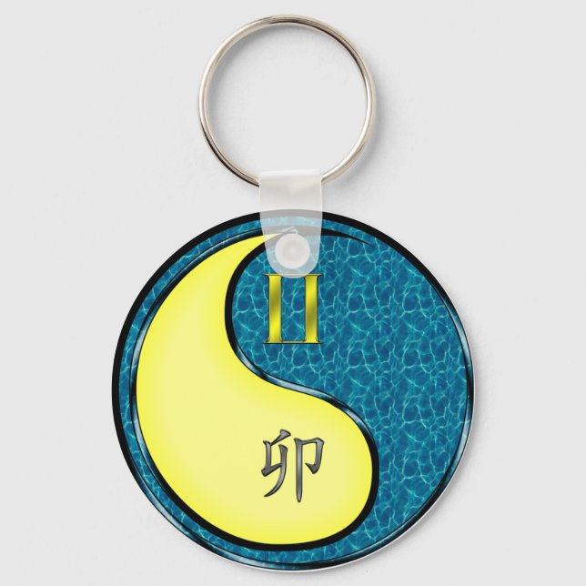 Porte-clés Gemini et Rabbit d'eau (Recto)