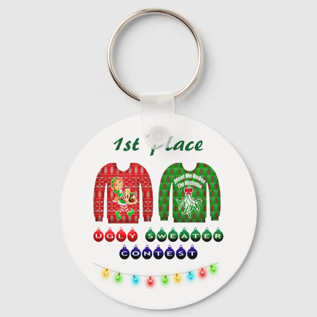 Porte-clés Génial fête de Noël 1ère place Gagnante (Recto)