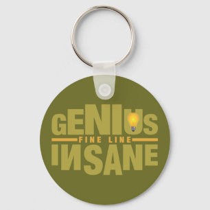 Porte-clés GENIUS VS INSANE custom key chain