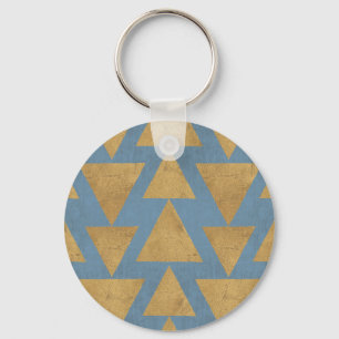 Porte-clés Geo Step extérieur   Motif Gold & Blue
