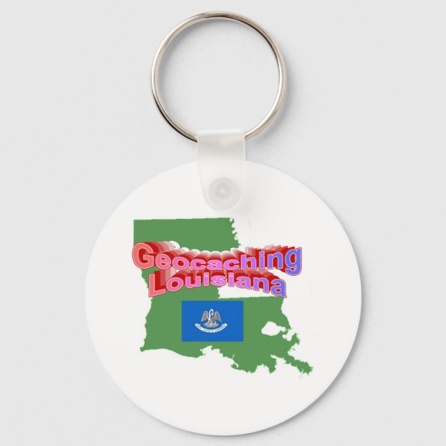 Porte-clés Geocaching Louisiane Porte - clé (Recto)