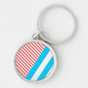 Porte-clés geometric, abstract, texture, pattern, red, blue