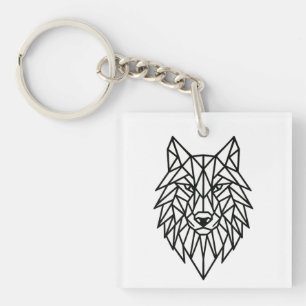 Porte-clés Geometric Wolf Keychain