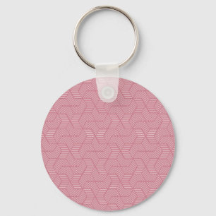 Porte-clés Géométrie de ligne : Texture Vintage moderne