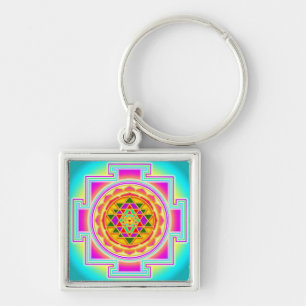 Porte-clés Géométrie sacrée Sri Yantra