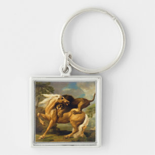 Porte-clés George Stubbs   un lion attaquant un cheval,
