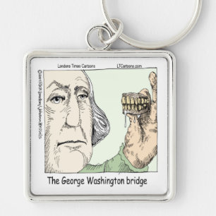 Porte-clés George Washington Bridge & Dentures Drôle cadeau