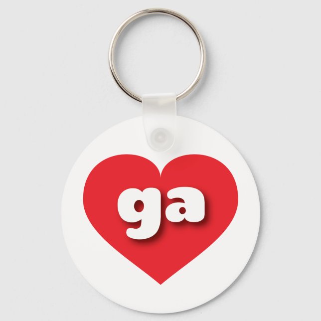 Porte-clés Georgia Red Heart - J'aime ga (Recto)