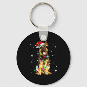 Porte-clés German Shepherd Dog Tree Christmas Sweater Xmas Do